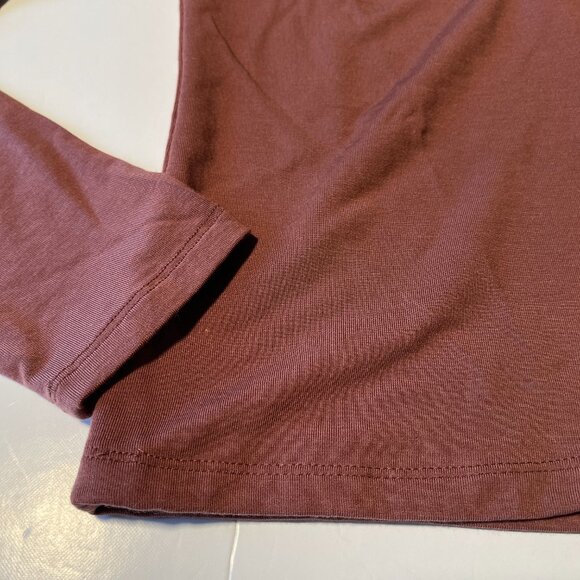 Wilfred Sweetheart Keyhole Longsleeve Top Ashy Rose Size Medium - Picture 4 of 11